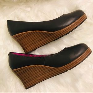 Crocs Dark Brown Wedges with Comfort Heel